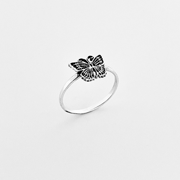 Sterling Silver Small Butterfly Ring, Silver Rings, Spirit Bug Jewelry, Insects - Picture 11 of 13
